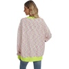 image:imageANRABESS Womens Striped Oversized SweatshirtsPink Green Yellow Stripe