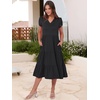 image:imageANRABESS Womens Summer Casual Dresses Short Sleeve Boho Midi DressBlack