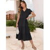 image:imageANRABESS Womens Summer Casual Dresses Short Sleeve Boho Midi DressBlack