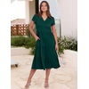 image:imageANRABESS Womens Summer Casual Dresses Short Sleeve Boho Midi DressDark Green