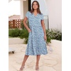 image:imageANRABESS Womens Summer Casual Dresses Short Sleeve Boho Midi DressFloral Blue