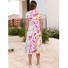 image:imageANRABESS Womens Summer Casual Dresses Short Sleeve Boho Midi DressMulticolour Floral