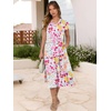 image:imageANRABESS Womens Summer Casual Dresses Short Sleeve Boho Midi DressMulticolour Floral