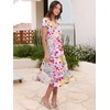 image:imageANRABESS Womens Summer Casual Dresses Short Sleeve Boho Midi DressMulticolour Floral