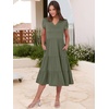 image:imageANRABESS Womens Summer Casual Dresses Short Sleeve Boho Midi DressOlive Green