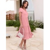 image:imageANRABESS Womens Summer Casual Dresses Short Sleeve Boho Midi DressPeach