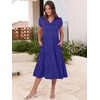 image:imageANRABESS Womens Summer Casual Dresses Short Sleeve Boho Midi DressRoyal Blue