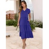 image:imageANRABESS Womens Summer Casual Dresses Short Sleeve Boho Midi DressRoyal Blue