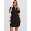 image:imageANRABESS Womens Summer Casual Short Sleeve Shirt DressesBlack