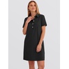 image:imageANRABESS Womens Summer Casual Short Sleeve Shirt DressesBlack