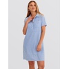 image:imageANRABESS Womens Summer Casual Short Sleeve Shirt DressesBlue White Stripe