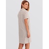 image:imageANRABESS Womens Summer Casual Short Sleeve Shirt DressesLight Brown White Stripe