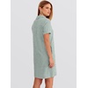 image:imageANRABESS Womens Summer Casual Short Sleeve Shirt DressesLight Green White Stripe