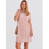 image:imageANRABESS Womens Summer Casual Short Sleeve Shirt DressesRed White Stripe