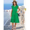 image:imageANRABESS Womens Summer Dress Ruffle Sleeve V Neck Midi DressesForest