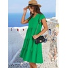 image:imageANRABESS Womens Summer Dress Ruffle Sleeve V Neck Midi DressesForest