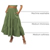image:imageANRABESS Womens Summer Flowy Maxi Skirts with PocketsArmygreen
