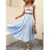 image:imageANRABESS Womens Summer Flowy Maxi Skirts with PocketsBlue