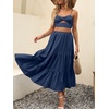 image:imageANRABESS Womens Summer Flowy Maxi Skirts with PocketsNavy Blue