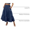image:imageANRABESS Womens Summer Flowy Maxi Skirts with PocketsNavy Blue