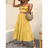 image:imageANRABESS Womens Summer Flowy Maxi Skirts with PocketsYellow