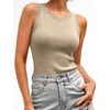 image:imageANRABESS Womens Summer Scalloped Sweater Tank TopsAlmond