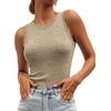 image:imageANRABESS Womens Summer Scalloped Sweater Tank TopsAlmond