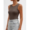 image:imageANRABESS Womens Summer Scalloped Sweater Tank TopsCoffee
