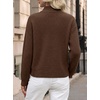 image:imageANRABESS Womens Sweaters Cropped Quarter Zip Pullover Fall OutfitsBrown
