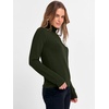 image:imageANRABESS Womens Turtleneck Wool Blend Lightweight SweatersArmy Green