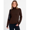 image:imageANRABESS Womens Turtleneck Wool Blend Lightweight SweatersDark Brown