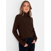 image:imageANRABESS Womens Turtleneck Wool Blend Lightweight SweatersDark Brown
