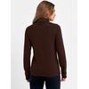 image:imageANRABESS Womens Turtleneck Wool Blend Lightweight SweatersDark Brown