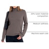 image:imageANRABESS Womens Turtleneck Wool Blend Lightweight SweatersDark Taupe