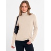 image:imageANRABESS Womens Turtleneck Wool Blend Lightweight SweatersParchment