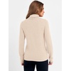 image:imageANRABESS Womens Turtleneck Wool Blend Lightweight SweatersParchment