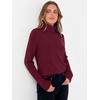 image:imageANRABESS Womens Turtleneck Wool Blend Lightweight SweatersWine Red