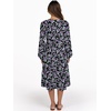 image:imageANRABESS Womens V Neck Long Sleeve Midi DressFloral Black Purple