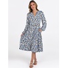 image:imageANRABESS Womens V Neck Long Sleeve Midi DressFloral Light Blue
