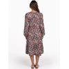 image:imageANRABESS Womens V Neck Long Sleeve Midi DressFloral Red Pink