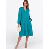 image:imageANRABESS Womens V Neck Long Sleeve Midi DressLake Green