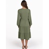 image:imageANRABESS Womens V Neck Long Sleeve Midi DressOlive