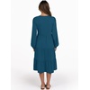 image:imageANRABESS Womens V Neck Long Sleeve Midi DressTeal Blue