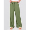 image:imageANRABESS Womens Wide Leg Casual Flowy Elastic Waist Beach Palazzo PantsArmy Green
