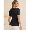 image:imageANRABESS Womens Wool Blend Short Sleeve Knit Sweater 2026 Fall OutfitsBlack