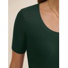 image:imageANRABESS Womens Wool Blend Short Sleeve Knit Sweater 2026 Fall OutfitsDrak Green