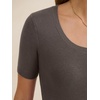 image:imageANRABESS Womens Wool Blend Short Sleeve Knit Sweater 2026 Fall OutfitsDrak Taupe