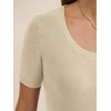 image:imageANRABESS Womens Wool Blend Short Sleeve Knit Sweater 2026 Fall OutfitsParchment