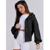 image:imageANRABESS Womens Zip Up Hoodie Cropped SweatshirtBlack
