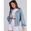 image:imageANRABESS Womens Zip Up Hoodie Cropped SweatshirtBlue